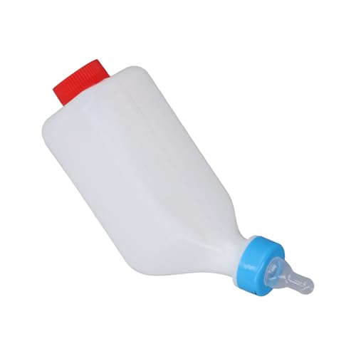 Fockety Kleintier-Futterflasche, 850 Ml, Lamm-Stillflasche, Haustier-Stillflasche mit Mini-Futternippel für Neugeborene Kätzchen, Welpen, Kleintiere von Fockety