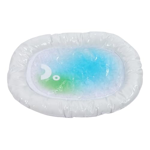 Fockety Kühlbett aus Gel für Haustiere, tragbare waschbare Kühlmatte für Hunde mit Eiskristall-Design, Sommer-Schlafunterlage für Hunde und Katzen, Kühlunterlage für drinnen draußen (M) von Fockety