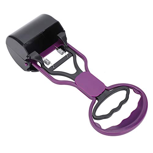 Fockety Pets Pooper Scooper Pick Up Cat Dog Cot Cleaner Support Müllsack, Klein, Leicht, Umweltfreundlich, Leicht zu Tragen, Federbetrieben, Lila, für den Außenbereich (Purple) von Fockety