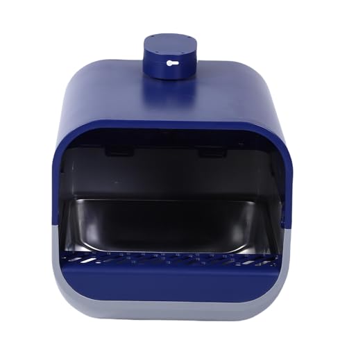 Fockety Selbstreinigungskasten, Antispritzer Edelstahl Smart Cats Müllschachtel Große Katzenstreubox -Katzentoilette mit Gebläsesprayfunktion für Mittelgroße Katzen und Kätzchen (Blue) von Fockety