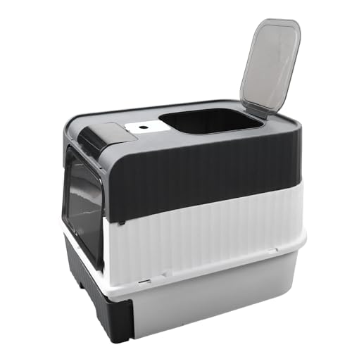 Geschlossene Katzentoilette, Zugang von Oben, Große, überdachte Katzentoilette mit Deckel und Schaufel, Spritzwassergeschützt, Leicht zu Reinigende Schubladen-Katzentoilette für Geschlossene Katzentoilette, Zugang von Oben, Große, überdachte Katzentoilette mit Deckel und Schaufel, Spritzwassergeschützt, Leicht zu Reinigende Schubladen-Katzentoilette für von Fockety