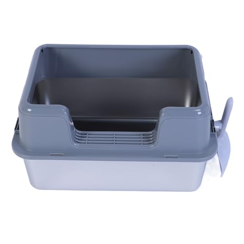Große Katzentoilette aus Edelstahl, 20 L Fassungsvermögen, Spritzwassergeschütztes, Hochseitiges Tablett für Hauskatzen, 19,7 X 13,8 X 11 Zoll, Halbgeschlossene Katzentoilette Große Katzentoilette aus Edelstahl, 20 L Fassungsvermögen, Spritzwassergeschütztes, Hochseitiges Tablett für Hauskatzen, 19,7 X 13,8 X 11 Zoll, Halbgeschlossene Katzentoilette von Fockety
