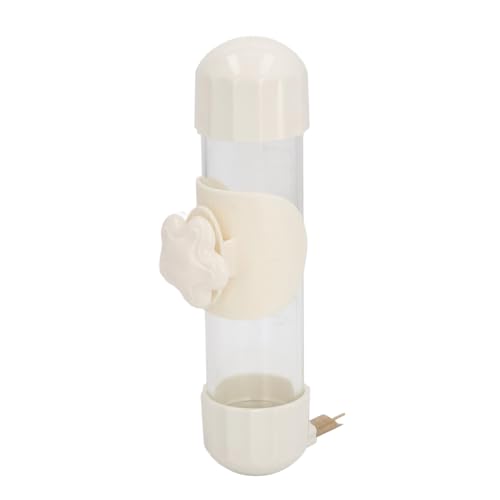 Fockety Haustier-Vogel-Wasser-Zufuhr, Auslaufsicherer Automatischer Vogeltränkespender Anti-Kippen Ausgesetzt Papageien-Wasserspender für Small Medium Large Papageien Chinchillas (White) von Fockety