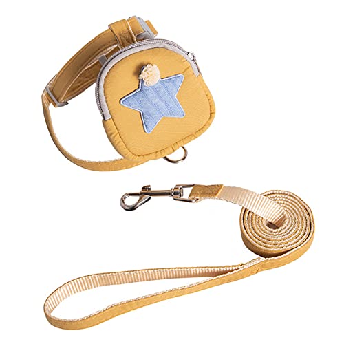 Haustiergeschirr-Leine-Set, Katzenwestenleine, Zuverlässige, Universelle, Druckverstellbare Träger für den Außenbereich (M (empfohlen 2,5–5 kg/5,5–11 lb)) von Fockety