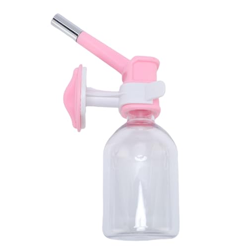Haustierwasserflasche für Käfigkiste, Große Kapazität Rollende Perlendesign Käfig Wasserflaschen Hängende Hundeflasche Hängende Wasserspender für Welpenkatze Kaninchen (Rose) von Fockety
