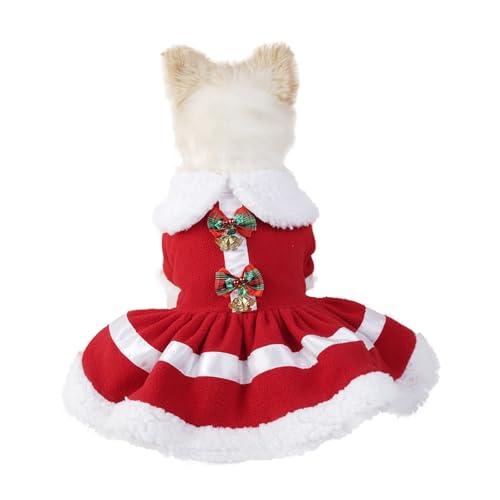 Hunde-Weihnachtskleid, Modische Warme Weihnachts-Haustierkleidung, süß für Party (L) von Fockety