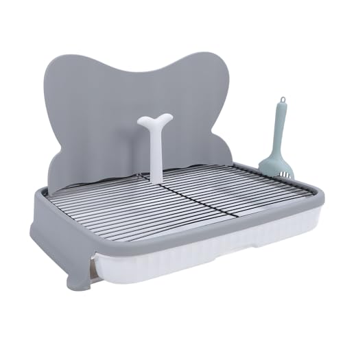 Hundetöpfchen-Tablett, 25 X 17,1 X 15,6 Zoll, Hundetoilette für den Innenbereich, Hunde-PIPI-Pad-Halter, Hundetoilette, Abnehmbares Haustier-Trainingstablett mit Spritzwand Pfosten Hundetöpfchen-Tablett, 25 X 17,1 X 15,6 Zoll, Hundetoilette für den Innenbereich, Hunde-PIPI-Pad-Halter, Hundetoilette, Abnehmbares Haustier-Trainingstablett mit Spritzwand Pfosten von Fockety