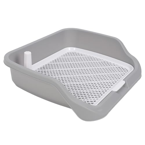 Hundetöpfchen Toilette, 53,3 X 43,2 cm, Badezimmer, Hundetoilette mit Abnehmbarem Gitter, Spritzwand, Säule, Welpen PIPI Netz Töpfchen Trainingstablett für Kleine Hunde, Puddy Hundetöpfchen Toilette, 53,3 X 43,2 cm, Badezimmer, Hundetoilette mit Abnehmbarem Gitter, Spritzwand, Säule, Welpen PIPI Netz Töpfchen Trainingstablett für Kleine Hunde, Puddy von Fockety