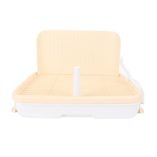 Innenhunde Töpfchen Haustiertraining Toilettenpee -Pad -Halter für Große Rassen und Leckdosendesign Geruchskontrolle Geräumige Plastikschale mit Pee -Wand (Beige) von Fockety