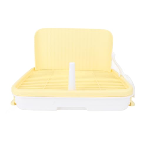 Innenhunde Töpfchen Haustiertraining Toilettenpee -Pad -Halter für Große Rassen und Leckdosendesign Geruchskontrolle Geräumige Plastikschale mit Pee -Wand (Yellow) von Fockety