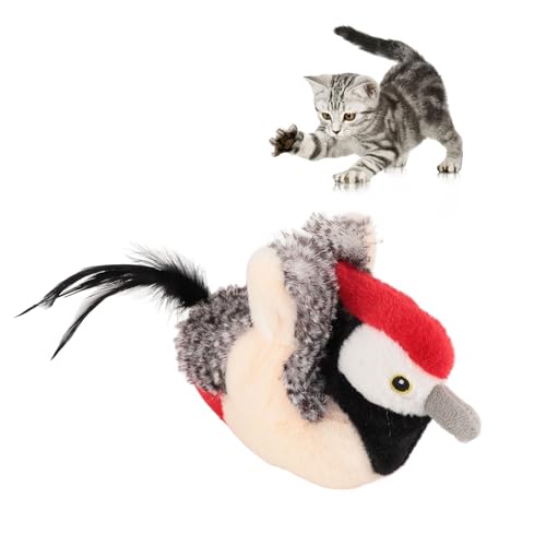 Interaktives Katzenspielzeug, lebhaftes zwitscherndes Vogel Katzenspielzeug mit flatternden Flügeln, Fliegender interaktiver simulierter elektrischer Spatzen Schüttelvogel, USB Interaktives Katzenspielzeug, lebhaftes zwitscherndes Vogel Katzenspielzeug mit flatternden Flügeln, Fliegender interaktiver simulierter elektrischer Spatzen Schüttelvogel, USB von Fockety