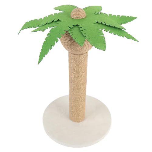 Katze Kratzerpfosten, Gebogene Design Palmbaumkatze Kratzerpfosten mit 2 Interaktiven Kugeln Katze Kratzerpfosten, Gebogene Design Palmbaumkatze Kratzerpfosten mit 2 Interaktiven Kugeln von Fockety