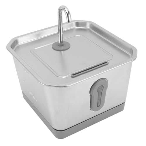 Katzen-Wasserspender, 3,5 L, Abnehmbarer Edelstahl-Haustierbrunnen mit Kieselgur-Filter, 5000-mAh-Akku, Smart-Sensing-Hundewasserspender für Katzen, Hunde und Mehrere Haustiere Katzen-Wasserspender, 3,5 L, Abnehmbarer Edelstahl-Haustierbrunnen mit Kieselgur-Filter, 5000-mAh-Akku, Smart-Sensing-Hundewasserspender für Katzen, Hunde und Mehrere Haustiere von Fockety