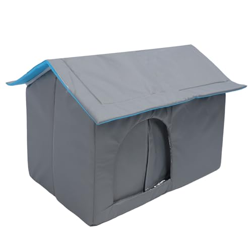Kühlendes Katzenhaus Im Freien, Wetterfestes, Isoliertes Katzenhaus, Katzenzelt mit 9 Stück Eisbeutel, Katzenunterschlupf für Katzen Im Winter und Sommer, (Grey 46 x 30 cm/18,1 x Kühlendes Katzenhaus Im Freien, Wetterfestes, Isoliertes Katzenhaus, Katzenzelt mit 9 Stück Eisbeutel, Katzenunterschlupf für Katzen Im Winter und Sommer, (Grey 46 x 30 cm/18,1 x von Fockety