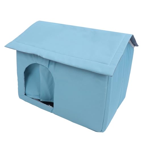 Kühlendes Katzenhaus für Outdoor- oder Indoor Katzen, 360° Wasserdichtes, Wetterfestes Wildkatzenhaus mit 9 Eisbeuteln, Sommerisolierter Outdoor Wildkatzenunterschlupf für (Groß Kühlendes Katzenhaus für Outdoor- oder Indoor Katzen, 360° Wasserdichtes, Wetterfestes Wildkatzenhaus mit 9 Eisbeuteln, Sommerisolierter Outdoor Wildkatzenunterschlupf für (Groß von Fockety