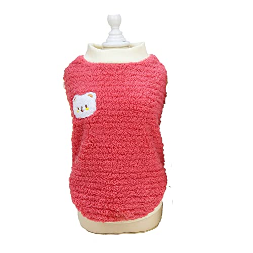 Plüsch-Hundepullover, Plüsch-Hundeweste, Leuchtende Farben, Einfach zu Tragen, Warm, Dehnbar, Niedlicher Aufdruck, Lässig für Katzen (XL) von Fockety