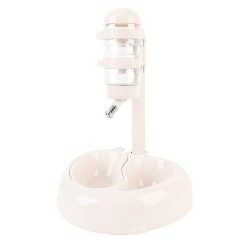 Stehender Wasserspender für Haustiere, Futternapf, große Kapazität, höhenverstellbarer Wasserspender für Hunde und Futternapf für alle Haustiere (Beige) von Fockety