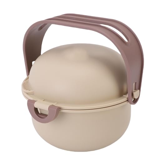 Tragbare 2-in-1-Hundenäpfe, Faltbares Design, Doppelnäpfe, Geeignet für Hunde und Katzen, aus Kunststoff und Edelstahl, Ideal für Outdoor-Abenteuer, Reisen, Zum Aufbewahren von (Aprikose) von Fockety