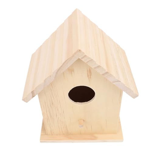 Fockety Vogelhaus aus Holz, 5,79 X 4,33 X 7,76 Zoll, Handgefertigtes Vogelhaus aus Unlackiertem Holz, Vogelzucht-Nistkasten Zum Ausruhen und Entspannen von Haustiervögeln, Großes Fockety Vogelhaus aus Holz, 5,79 X 4,33 X 7,76 Zoll, Handgefertigtes Vogelhaus aus Unlackiertem Holz, Vogelzucht-Nistkasten Zum Ausruhen und Entspannen von Haustiervögeln, Großes von Fockety