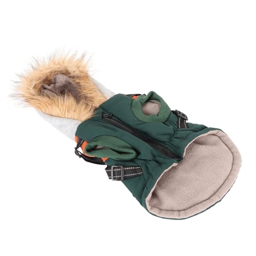 Warmer Hundemantel, Dicker, Weicher Polyester-Hunde-Schneeanzug mit Kapuze, Reflektierend, für den Winter für Hunde (XL) von Fockety