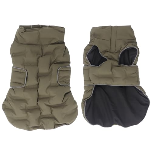 Warmer Hundemantel, Winddichte Wendbare Hundejacke, Wasserdichter Hunde Wintermantel, Karierte Hundekleidung Im Britischen Stil, Haustier Hundemäntel, Gemütliche Schneejacke, (M) von Fockety