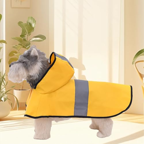 Wasserdichter Haustier-Regenmantel, Bequemer Regenmantel für Hunde. Leichtes PU-Material für Spaziergänge an Regnerischen Tagen (XL) von Fockety