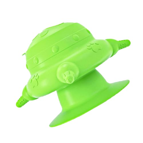 Fockety Welpen-Nippel-Futterspender, 4 Nippel, Kätzchen-Milch-Futterspender, Starker Saugnapf für Welpen für Kleine Haustiere (Green) von Fockety