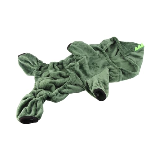 Winter-Hundekostüme, Kapuzenpullover, Niedliches, Flauschiges, Warmes, Weiches Dinosaurier-Kostüm für Haustiere Im Freien für Katzen und Haustiere (S) von Fockety