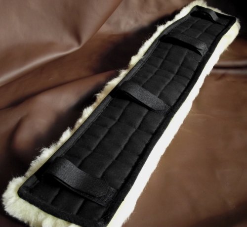 Förster-Fellnest Echt Lammfell Bauchgurtschoner Gurtschoner Gurtunterlage 50 cm lang für Sattelgurt bis 10 cm Breite von Förster-Fellnest