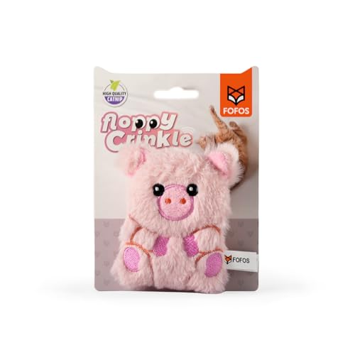 FOFOS Pig Floppy Crinkle Katzenspielzeug von FOFOS