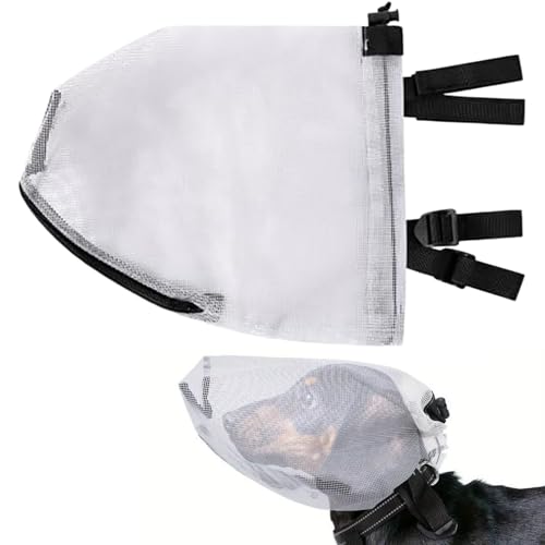 Fogukier Gesichtsschutz für Hunde, Feldnetz, Schwanzschutz, Kapuze, Haustierzubehör für Felsen, Klettern, Dornen, Gras, Outdoor-Abenteuer, Training, Picknick von Fogukier