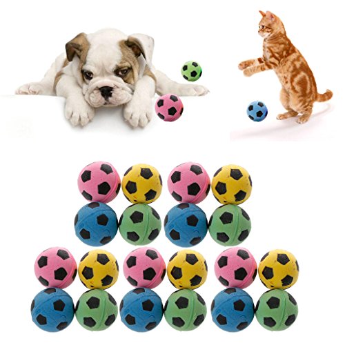 Fogun 20 Non-Noise Katze Eva Ball ， Weicher Schaumstoff Fußball Spielen Bälle für Kratzbaum Spielzeug von Fogun