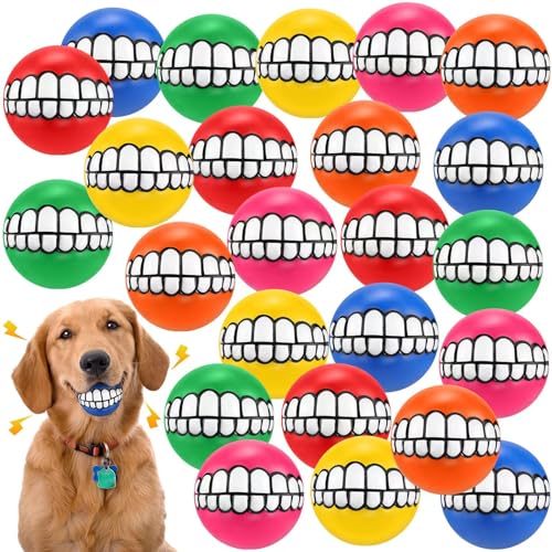 Foilswirl Quietschender Hundeball, 7,5 cm, lustiges Haustierspielzeug, sicheres Vinyl-Hundezahnball, interaktiver Kau-Tennisball mit Zähnen für mittelgroße und kleine Rassen, Foilswirl Quietschender Hundeball, 7,5 cm, lustiges Haustierspielzeug, sicheres Vinyl-Hundezahnball, interaktiver Kau-Tennisball mit Zähnen für mittelgroße und kleine Rassen, von Foilswirl