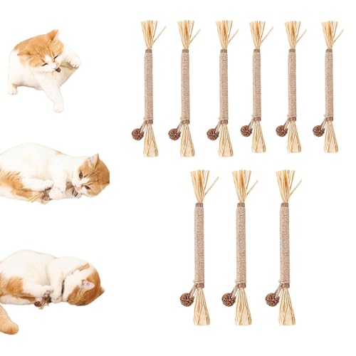 Fokayo Nunapets Katzen-Kauspielzeug, Nunapets Natural Silvervine Stick Katzen-Kauspielzeug, Nunapets Natural Silvervine Stick Katzen-Kauspielzeug (9pcs) von Fokayo