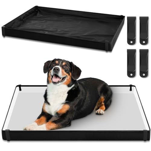 FoldTier Dog Pee Pad Holder Tray 33 x 23 Inch Extra Large Portable Puppy Pad Holder Foldable Potty Pads Tray for Dogs with 4 Fixing Clips Dog Training Pad Holder High Side Waterproof Easy to Clean FoldTier Dog Pee Pad Holder Tray 33 x 23 Inch Extra Large Portable Puppy Pad Holder Foldable Potty Pads Tray for Dogs with 4 Fixing Clips Dog Training Pad Holder High Side Waterproof Easy to Clean von FoldTier