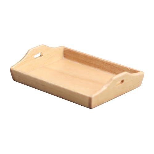 Folpus 1:12 puppenhaus Abendessen Platte Modell Wohnzimmer Puppe Zubehör Simulation Modell Möbel, Hellbraun Folpus 1:12 puppenhaus Abendessen Platte Modell Wohnzimmer Puppe Zubehör Simulation Modell Möbel, Hellbraun von Folpus