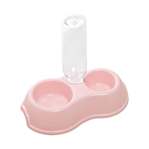 Folpus 2 in 1 Haustier Wasser Und Futternapf Set, Futterautomat, Automatische Wasserflasche, Haustier Futterstation, Doppelte Katzen Hunde Näpfe Zum Trinken, ROSA Folpus 2 in 1 Haustier Wasser Und Futternapf Set, Futterautomat, Automatische Wasserflasche, Haustier Futterstation, Doppelte Katzen Hunde Näpfe Zum Trinken, ROSA von Folpus