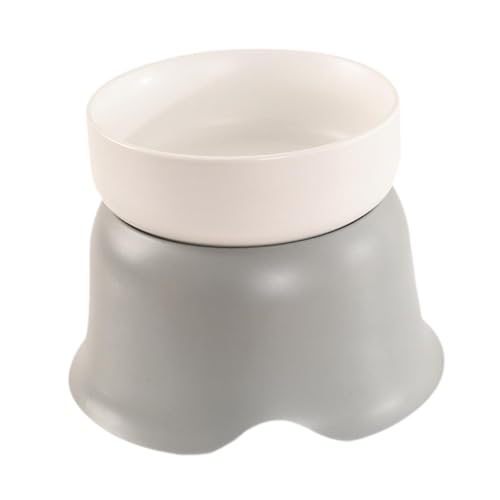 Folpus Cat Bowl Hund Fütterung leicht abnehmbar Abnehmbarer robuster Wasserschüssel Katzenfuttermittel Futtergericht Haustierschale für Hunde Haustier Welpe, Grau von Folpus