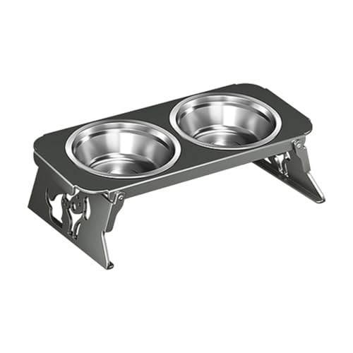 Folpus Erhöhte Hundenäpfe, erhöhter Hundenapfständer, leicht zu reinigen, erhöhter Ständer für Edelstahlnäpfe, Grau Folpus Erhöhte Hundenäpfe, erhöhter Hundenapfständer, leicht zu reinigen, erhöhter Ständer für Edelstahlnäpfe, Grau von Folpus