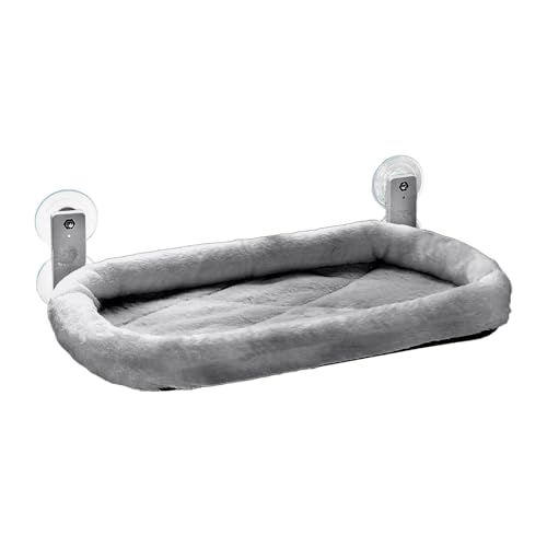 Folpus Faltbarer Katzenfenstersitz für Hauskatzen, gemütlich, Metallrahmen, Fenstersitz, Katzenbett, Katzenfensterbett zum Sonnenbaden, Grau 30x60cm Folpus Faltbarer Katzenfenstersitz für Hauskatzen, gemütlich, Metallrahmen, Fenstersitz, Katzenbett, Katzenfensterbett zum Sonnenbaden, Grau 30x60cm von Folpus