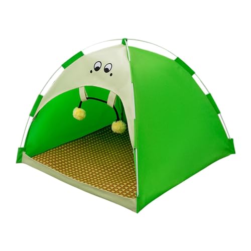 Folpus Faltbares Katzenzelt, Hundehütte, weicher Sommer-Haustierbedarf, abnehmbares Kätzchennest, Hundehütte für den Außenbereich, Zuhause, Camping, Welpen, Grün, l Folpus Faltbares Katzenzelt, Hundehütte, weicher Sommer-Haustierbedarf, abnehmbares Kätzchennest, Hundehütte für den Außenbereich, Zuhause, Camping, Welpen, Grün, l von Folpus