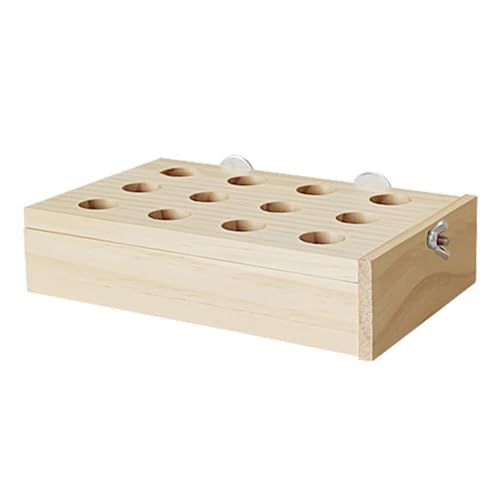 Folpus Futterbox für Vögel, Leckerli-Spender, geistiges Spielzeug, interaktives Verstecken von Leckereien aus Holz für Hamster, Ratte, Maus, Hase, kleines, 20.8x12.8x5cm Folpus Futterbox für Vögel, Leckerli-Spender, geistiges Spielzeug, interaktives Verstecken von Leckereien aus Holz für Hamster, Ratte, Maus, Hase, kleines, 20.8x12.8x5cm von Folpus