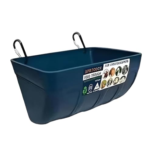 Folpus Futtertrog, Bewässerungseimer, automatischer Futterspender, hängender Zaun, Futtertrog für den Außenbereich, Blau von Folpus