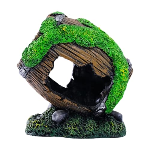 Folpus Gebrochenes Barrel Aquarium Dekoration Figur Harz Kunst Handwerk Dekorative Statue Hütte für Hof Hof Rasengarten von Folpus