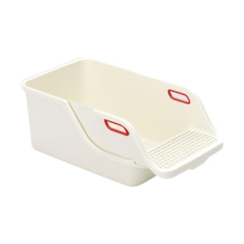 Folpus Große, halbgeschlossene Katzentoilette, 72 x 39 x 29 cm, Mehrzweck-Katzentoilette für Kätzchen und Hamster, Spritzschutz, Oben offen, hohe Seiten, Weiß Folpus Große, halbgeschlossene Katzentoilette, 72 x 39 x 29 cm, Mehrzweck-Katzentoilette für Kätzchen und Hamster, Spritzschutz, Oben offen, hohe Seiten, Weiß von Folpus
