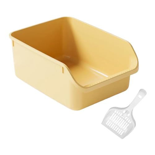 Folpus Halbgeschlossene Katzentoilette mit oberer Katzentoilette, hohe Seitenwände, Heimtierbedarf, offene Oberseite, Katzentoilette für Kätzchen, extragroß, Gelb Folpus Halbgeschlossene Katzentoilette mit oberer Katzentoilette, hohe Seitenwände, Heimtierbedarf, offene Oberseite, Katzentoilette für Kätzchen, extragroß, Gelb von Folpus
