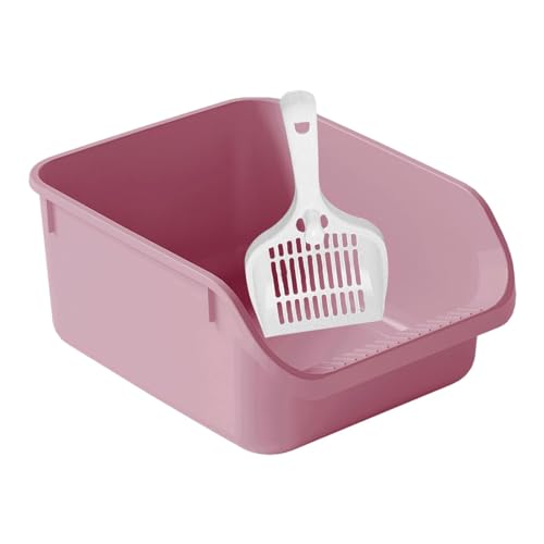 Folpus Halbgeschlossene Katzentoilette mit oberer Katzentoilette, hohe Seitenwände, Heimtierbedarf, offene Oberseite, Katzentoilette für Kätzchen, extragroß, ROSA Folpus Halbgeschlossene Katzentoilette mit oberer Katzentoilette, hohe Seitenwände, Heimtierbedarf, offene Oberseite, Katzentoilette für Kätzchen, extragroß, ROSA von Folpus