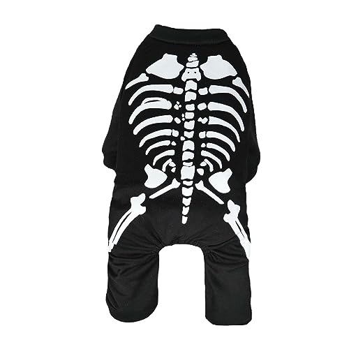 Folpus Halloween-Skelett-Hundekostüm, Cosplay-Outfit, Haustierkleidung, Anziehdekoration, Haustier-Halloween-Kostüm, Bekleidung für Schönheitswettbewerbe, XXL von Folpus