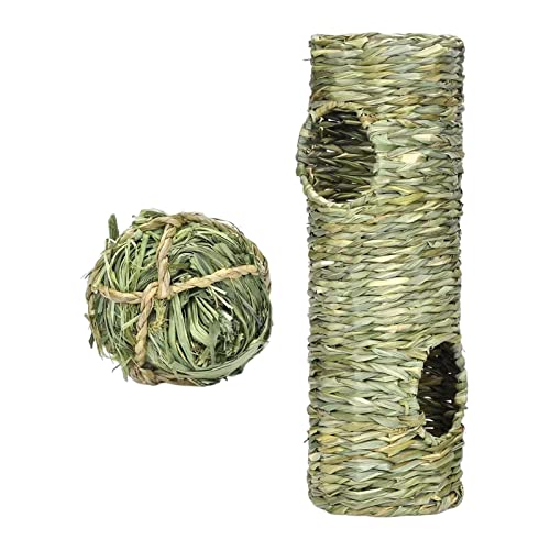 Folpus Hamster-Gras-Tunnel-Spielzeug, mit offenem Eingang, Heimtiernest, Chinchilla-Versteckrohr für syrische Hamster, Mäuse, kleine Haustiere Folpus Hamster-Gras-Tunnel-Spielzeug, mit offenem Eingang, Heimtiernest, Chinchilla-Versteckrohr für syrische Hamster, Mäuse, kleine Haustiere von Folpus
