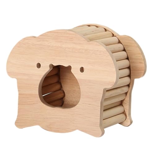 Folpus Hamster-Holzhaus, Versteck, Käfigzubehör, kleine Rennmäuse, Zwerghamsterhütte, Spiel- und Ruhestätte, Lebensraumdekor, Käfigdekor, Erkundungsspielzeug, Schwein Folpus Hamster-Holzhaus, Versteck, Käfigzubehör, kleine Rennmäuse, Zwerghamsterhütte, Spiel- und Ruhestätte, Lebensraumdekor, Käfigdekor, Erkundungsspielzeug, Schwein von Folpus